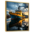 thumbnail image 2 of Designart "Of Contrasts Port Port painting II" Nautical & Beach Floater Framed Wall Decor, 2 of 7