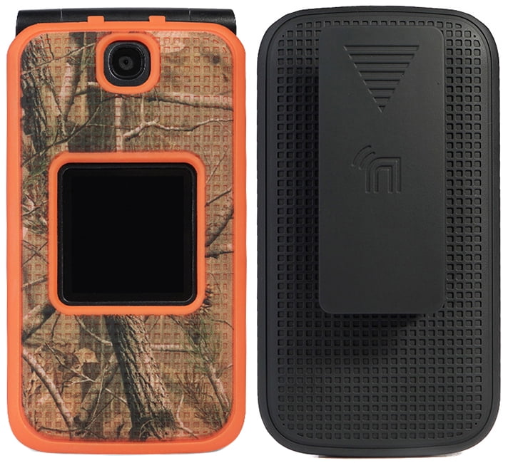 Case with Clip for Alcatel Go Flip V, [Orange Camo] Lebanon Ubuy