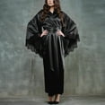 2024 New Satin Kimono Robe Long Womens Robes Knee Length with Hood