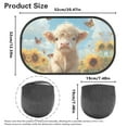 thumbnail image 7 of Yuyamidu Butterfly Car Back Window Sun Shade 2 Pack Highland Cow Car Side Window Sunshades Sunflower Sun Shield Car Accessories Cute Side Window Sun Shade for Baby, 7 of 7