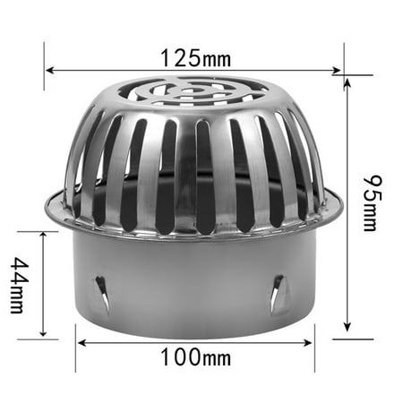 

JINGT Stainless Steel Balcony Roof Round Large Displacement Anti-blocking Floor Drain