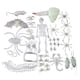 thumbnail image 1 of Simulación Gecko Modelo mayimx Halloween Figuras de animales 48 piezas, 1 of 9