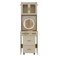 thumbnail image 5 of Zimtown Makeup Vanity Desk with Lighted Sliding Mirror for Small Space, Compact Mini Corner Vanity Set Dressing Table - Charging Station for Women, Girl Female Gift, Natural, 5 of 8