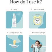 Littley Toy & High Chair Cleaner, Hypochlorous Acid, 2oz Travel-Size Spray