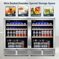thumbnail image 2 of Tittla Beverage Refrigerator,300 Can 48"Beverage Fridge Freestanding/Built-in Reversible Door Hinge Beverage Cooler(2 Pcs), 2 of 10