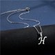 thumbnail image 1 of Collar con colgante de 26 letras Unisex, Gargantilla de acero inoxidable con iniciales de A-Z, cadena de clavícula, regalo de joyería, 1 of 4