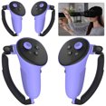 thumbnail image 3 of 2 Pares Empuñaduras Controlador TPU para Accesorios Meta Quest 3 VR () Morado, 3 of 4
