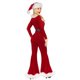 thumbnail image 4 of Disfraces navideños para mujer, lindo mono acampanado de manga larga y conjunto de gorro de Papá Noel para fiestas de juegos de rol de cosplay, 4 of 4