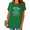 Green, variant on Women's Paleo Study Lady Retro Prehistoric Dinosaur Fossil Skeleton Funny Text Graphic Short Sleeve T-Shirts Black Tops