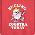 thumbnail image 2 of Instant Message - Feelin Eggstra - Women's Lightweight French Terry Pullover, 2 of 6