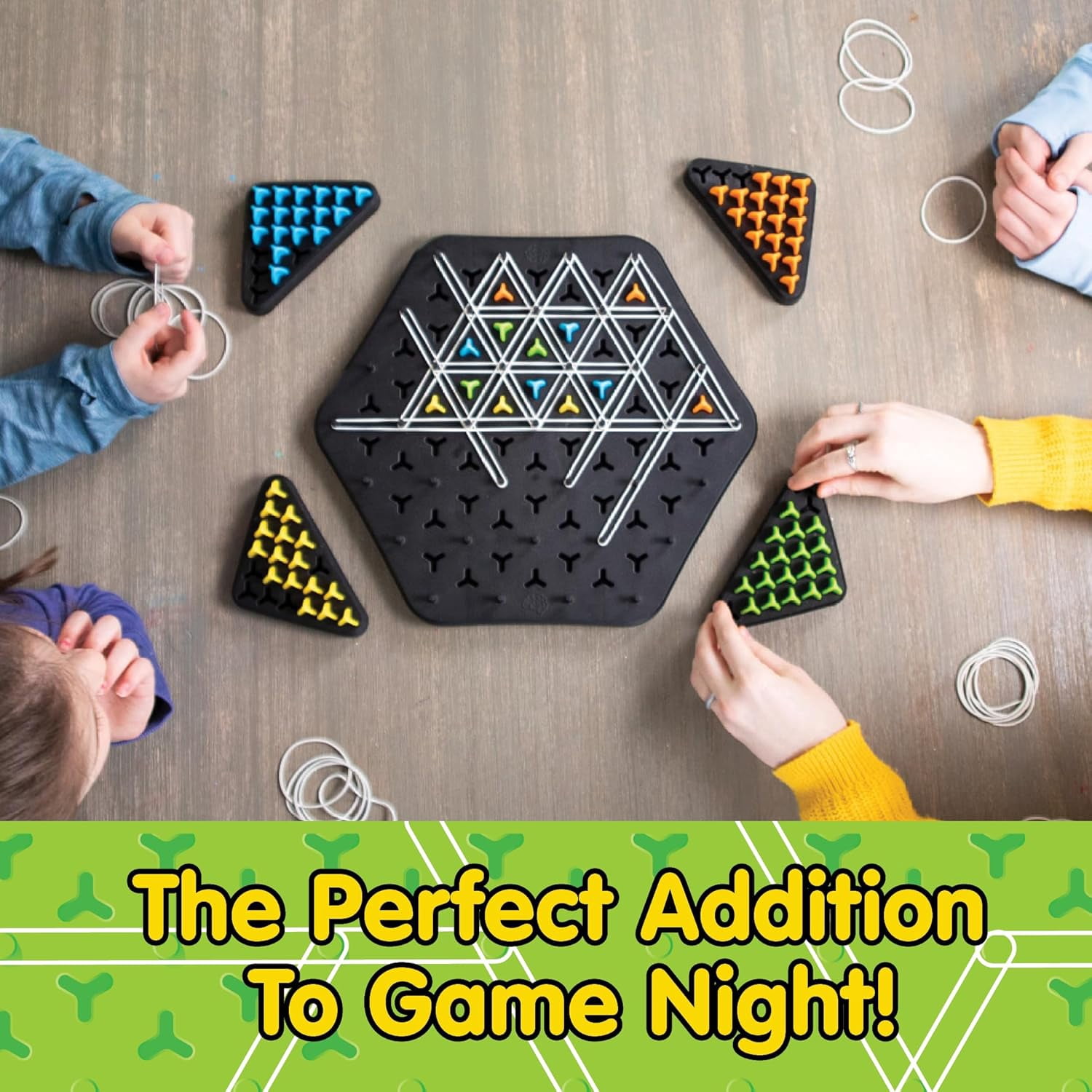 Triggle Triangle Chess Board Game - Board Games for Family Night - Strategic Game Play - Multi-Player Board Games - Builds Hand & Eye Coordination - Preschool Toys, Ages 8+