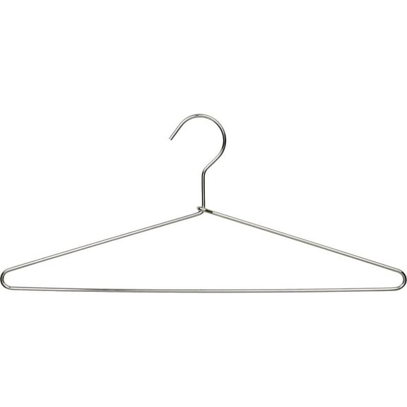 The Great American Hanger Company Polished Chrome Metal Top/Suit Hanger (Box of 100)