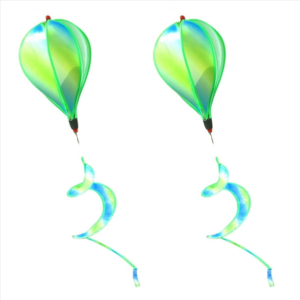 2X Globo Aerostático de para Jardín, Colgante, de Viento Giratorio, Decoración Colgante I