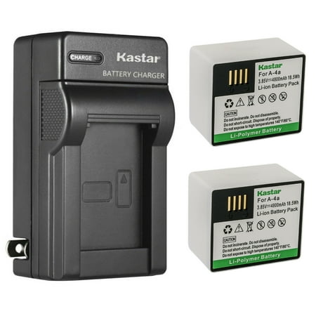 Kastar 2-Pack Battery and AC Wall Charger Replacement for Arlo A-4 A-4a A4A VMC4040 308-10069-01 Battery Arlo VUR0917968517039CN Netgear Ultra + VMS5140-100NAS VMA5400-10000S Security Camera