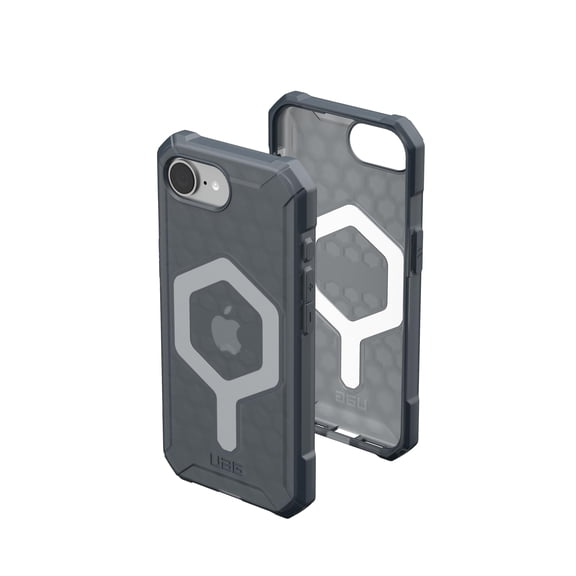 UAG iPhone 17e / iPhone 16e Case Essential Armor - Compatible with MagSafe Rugged Military Grade Drop Proof Clear Protective Cover, Translucent Ash