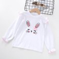 thumbnail image 2 of TFEOQRY Children Girls Cotton Shirts Blouses Fashion Round Neck Collar Long Sleeve Top Bottom Layer Shirt Casual Top Shirt, 2 of 4
