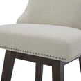 thumbnail image 4 of CHITA 26 inch Fabric Swivel Upholstered Counter Height Bar Stools with Full Back, Linen, 4 of 11