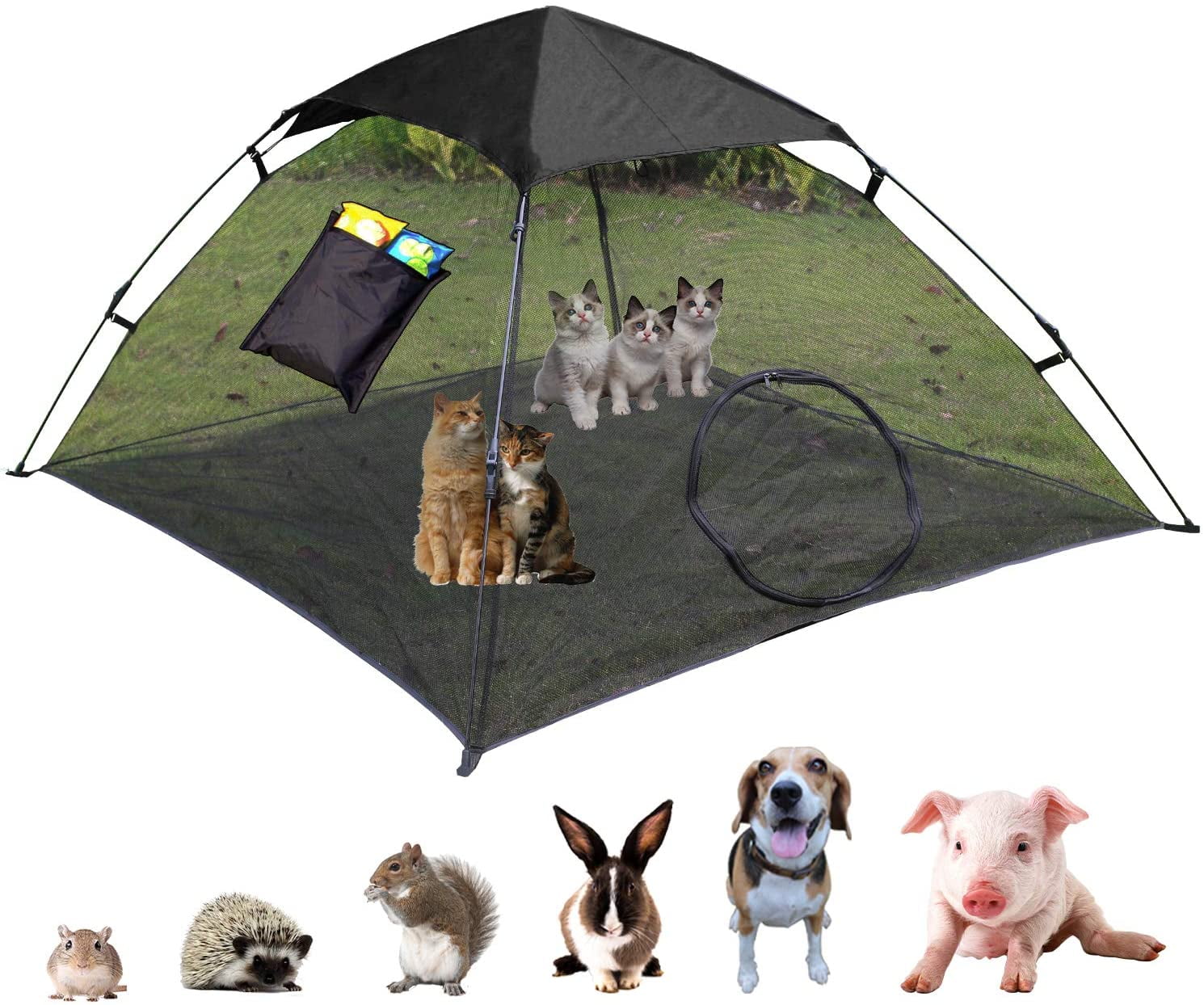 Cat Tunnel Portable Cat Tent Play Tents for Cats and Small Animals as described Outdoor Cat Enclosures for Indoor Cats and Playhouse Geen 