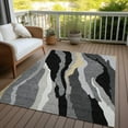 thumbnail image 6 of Addison Rugs Chantille Indoor/Outdoor Transitional Waves Black Washable Rectangle Rug, 10' x 14', 6 of 6