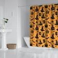 thumbnail image 2 of Orange Witch Hat Halloween Pattern Shower Curtain 84"x72" ,Bathroom Decorative Shower Curtains Set with 12 Hooks,Modern Waterproof Washable Shower Curtain, 2 of 6