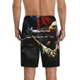 thumbnail image 2 of Balery American Bald Eagle Warrior Men's Cotton Knit Pajama Shorts Waistband & Pockets,Short Pajama Pants-3X-Large, 2 of 8