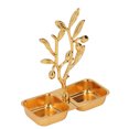 thumbnail image 3 of Bandeja De Servicio Dorada, Bandeja De Fruta Dorada Exquisita Para Escritorios ANGGREK Gold Serving Bowl, 3 of 8