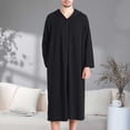 thumbnail image 1 of Solid Color Bathrobe for Relaxation Men's Sleepwear and Loungewear Cozy Home Robe for Everyday Comfort, 1 of 7