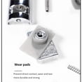 thumbnail image 3 of Inteprter Ruedas dobles para puerta de ducha de alta resistencia, 2 uds., rodillos superiores, ruedas cromadas, cojinete de puerta corredera, Accesorios de baño proxima ronda, 3 of 5