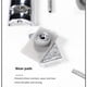 thumbnail image 5 of Inteprter Ruedas para puerta de ducha gemelas de aleación de Zinc de alta resistencia, 2 uds., rodillos inferiores, corredores Accesorios de baño proxima ronda, 5 of 6
