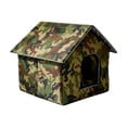 thumbnail image 2 of Insulated Dog House Outdoor Camouflage Weatherproof Collapsible Washable Pet Shelter, Suitable for Indoor and Outdoor Use for Small Dogs, Cats, Feral Strays, Includes 1 Pet House, 2 of 5
