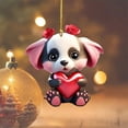 thumbnail image 2 of Valentine's Day Pendant - Cute Cartoon Bear and Rose Design, Versatile Decor, 2 of 5