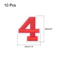 thumbnail image 2 of Uxcell Number Patches Embroidered Decorative Repair Patches Iron on Patches 4 Red 2" Height for Clothing 10Pcs, 2 of 5
