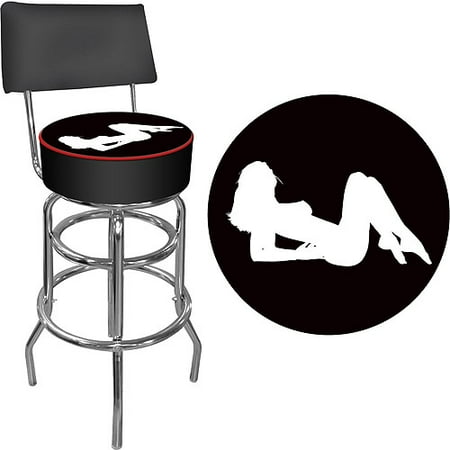 Shadow Babes 'A Series' Padded Swivel Bar Stool with Back