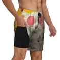 thumbnail image 2 of Daiia Floral Sunglasses Cat Art Mens Swim Trunks Swim Shorts Quick Dry Swim Shorts with Mesh Lining Pockets-3X-Large, 2 of 9