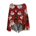 thumbnail image 4 of Chandails d'Hiver Grande Taille pour Femmes Mode Décontractée Imprimé de Noël Chandail à Manches Longues Rouge TTG, 4 of 4