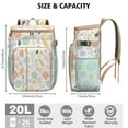 thumbnail image 3 of Cooler Backpack 26 Cans Marble Modern Geometric Flowers Abstract Drink Beverage Beer Bag Cooler Leak Proof Travel Camping Lunch Backpack Office Lunch Storage for Outdoor Enthusiasts, 3 of 6