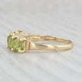 thumbnail image 2 of Princes Cut Peridot Engagement Wedding Band Ring Christmas Gift For Her 925 Sterling Silver Yellow Gold Plated Gemstone Jewelry For Women Gift By KIRAN FINE JEWELS, 2 of 5