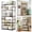 Black, variant on Dustsred 57.8in-Tall Narrow Storage Shelves 5-Tiers Bookshelf Organizer with Hooks Standing Display Rack Load 66lbs for Kitchen Laundry Bathroom Closet Pantry Garage Black