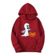 thumbnail image 4 of Tenues Rouges à Manches Longues pour Femmes Automne Hiver Sport Gym Vacances Heureuses Halloween Course avec Capuche Chandails à Capuchon Tenue Chandails pour Femmes 2025 Vêtements Mode S, 4 of 5