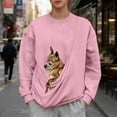 thumbnail image 5 of Womens Pet Carrier Thin Sweatshirts Kitten Puppy Pouch Shirts Animal Holder Long Sleeve Sweatshirt Pullover, 5 of 7