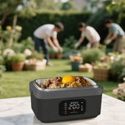 INSMART Cordless Electric Lunch Box,Heated Lunch Box for Adults with Scheduled Heating,Stainless Steel Food Warmer with 1L Container Fork and Spoon for Office,Picnic,Car