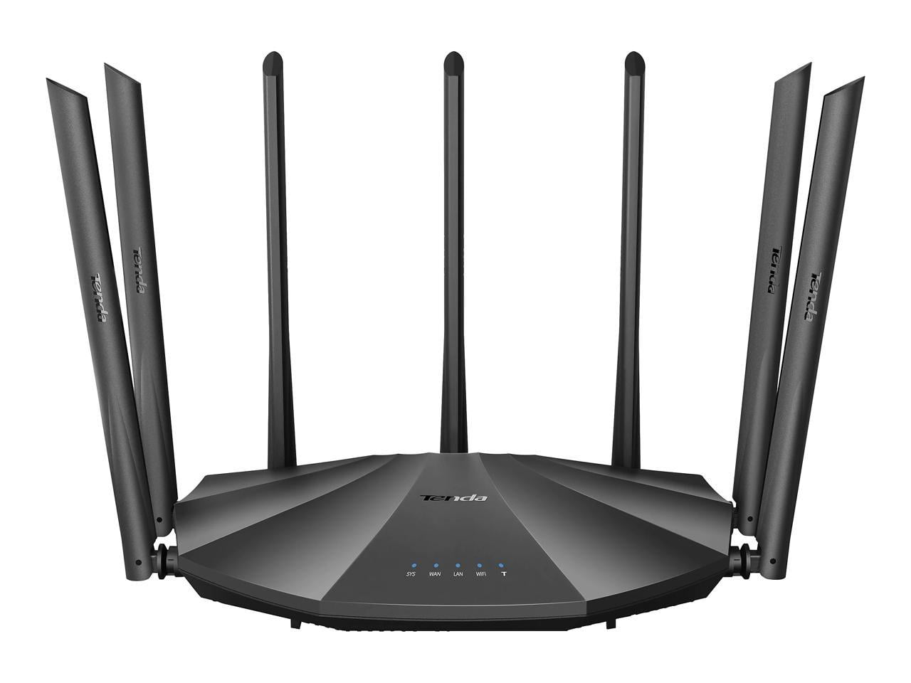 Tenda AC23: Dual-band Gigabit router (2033 Mbps), MU-MIMO 4X4, covers 1400 sq ft, Alexa compatible