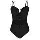 thumbnail image 4 of Traje de baño de una pieza para mujer Trajes de baño de mujer de gran tamaño sin mangas ahuecados Trajes de baño sin mangas sólidos Traje de baño de moda de playa para mujer Trajes de baño de una piez, 4 of 6