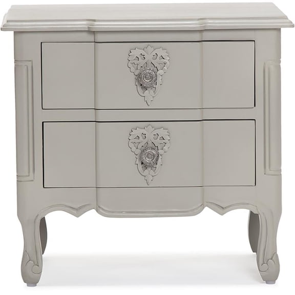 Finch Maslow Side Table with Two Drawers Gray