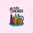thumbnail image 4 of Inktastic Hello Chicago Skyline Pizza Boys or Girls Baby T-Shirt, 4 of 5