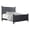 Black, variant on Pemberly Row Modern Carved Solid Wood King Panel Bed in Black