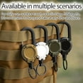 thumbnail image 5 of 4 Pcs Retractable Keychain with 60CM Steel Cord Heavy Duty Carabiner Badge Reel ID Holder Extendable Camping Hiking Hanging Buckle Keyring, 5 of 8