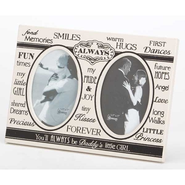 Roman Wedding Collection Daddy S Little Girl Wedding Double Photo Frame 75595 Walmart Com Walmart Com