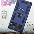 thumbnail image 5 of Feishell Hybrid Armor Phone Case for Google Pixel 7 Pro,Military Grade Shockproof 360 Rotatable Metal Ring Holder Kickstand Support Magnetic Car Mount Dual Layer Protective Phone Cover,Blue, 5 of 7