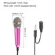 thumbnail image 2 of Micrófono Mini Microfono Vocal Portátil Rojo Rosa para Cantar con Soporte de Micrófono y Funda Paquete de 2, 2 of 5